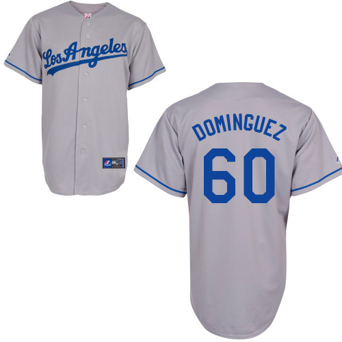 Jose Dominguez #60 mlb Jersey-L A Dodgers Women's Authentic Road Gray Cool Base Baseball Jersey
